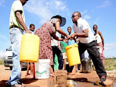 Fetch water and wash dishes 